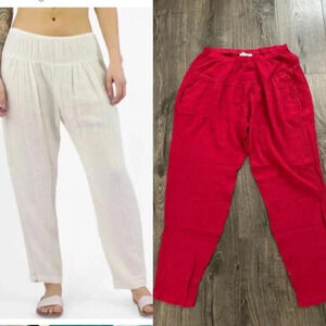 XiRENA PRESLEY DOUBLE GAUZE PANT PEBBLE RED SIZE SMALL